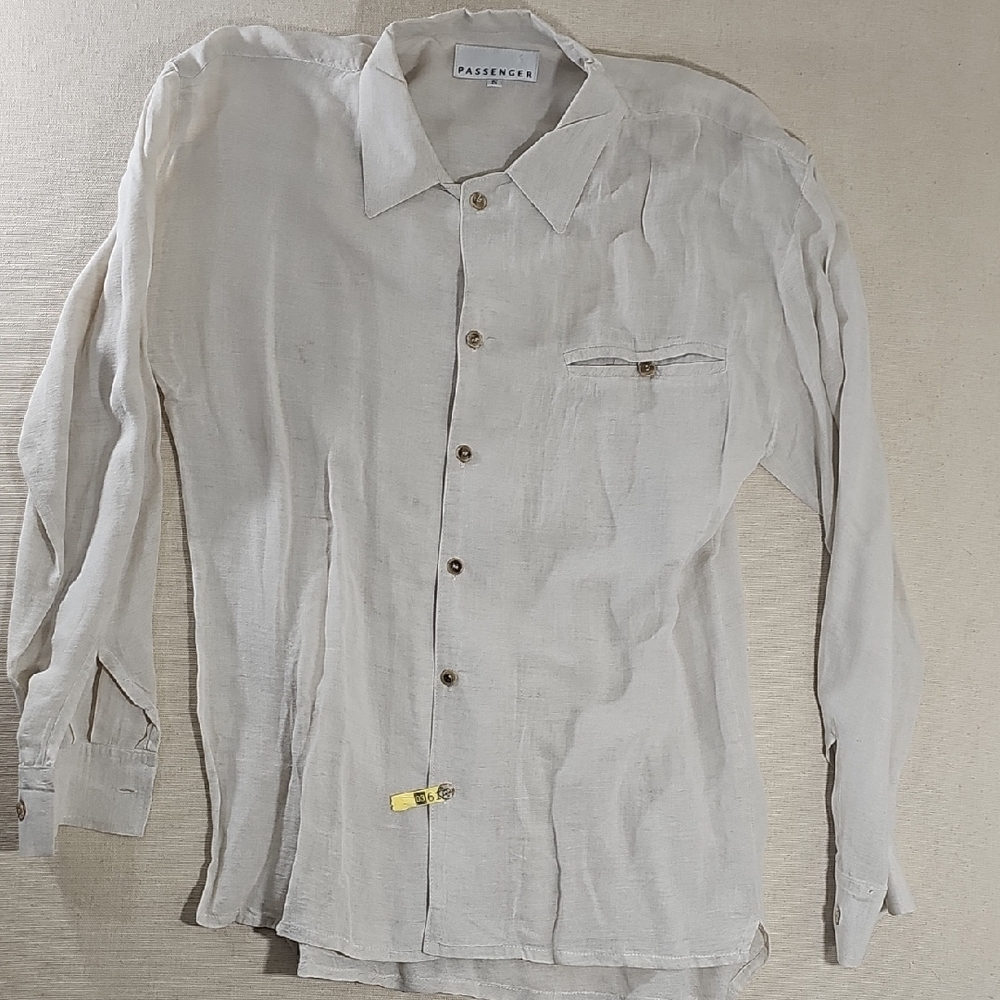 Passenger Beige Button-Up Shirt